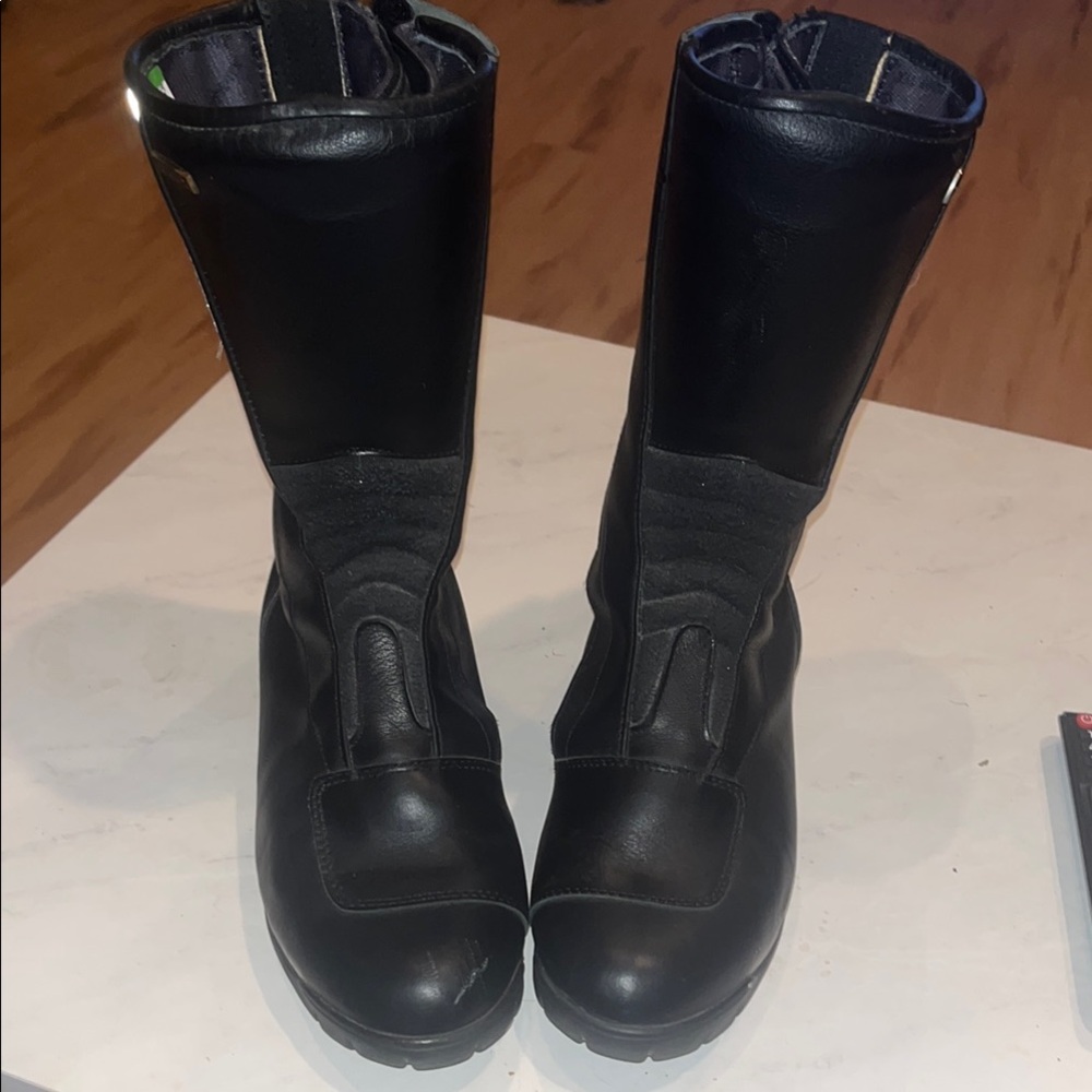 BMW Motorcycle Boots Goretex Leather Size 8.5 Mens 10 womens